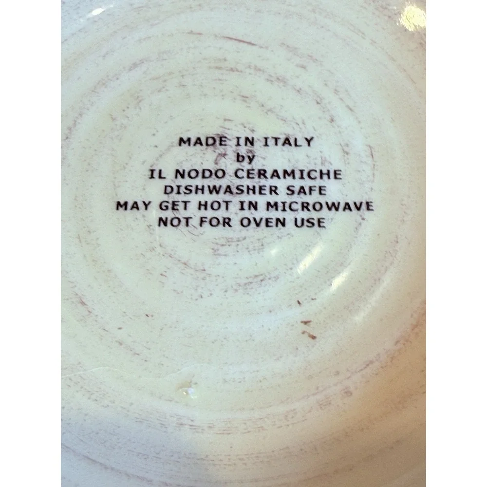 Il Nodo Ceramiche Italian Cabbage Pasta Salad Serving Bowl 13.5
